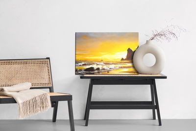 Ljuddämpande tavla - Sea and sunset