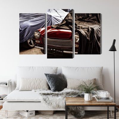 Ljuddämpande tavla - Italian retro car covered