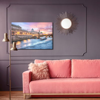 Ljuddämpande tavla - Paris bridge at evening time