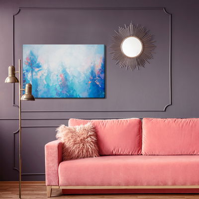 Ljuddämpande tavla - Abstract landscape with snow