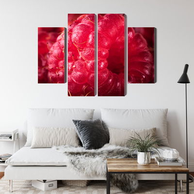 Ljuddämpande tavla - Raspberries on a macro scale