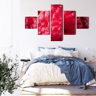 Ljuddämpande tavla - Raspberries on a macro scale