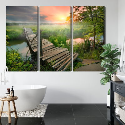 Ljuddämpande tavla - Meadow at dawn