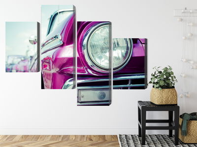 Ljuddämpande tavla - Retro style car headlight