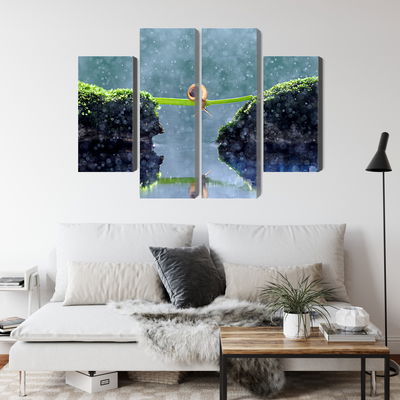 Ljuddämpande tavla - Snail in the rain