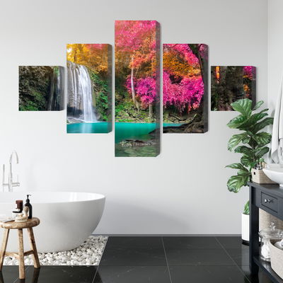 Ljuddämpande tavla - A beautiful forest waterfall