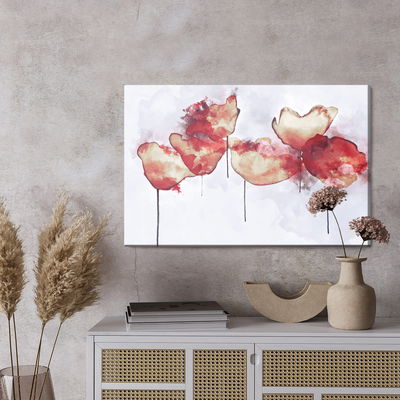 Ljuddämpande tavla - Abstract poppy flowers
