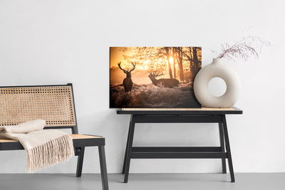 Ljuddämpande tavla - Deer in the morning