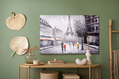 Ljuddämpande tavla - People admiring the eiffel