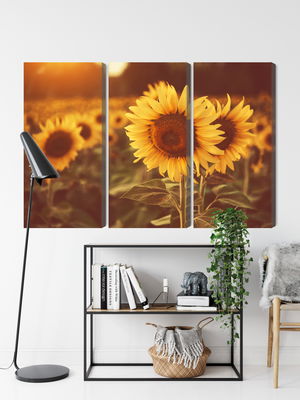 Ljuddämpande tavla - A field of sunflowers