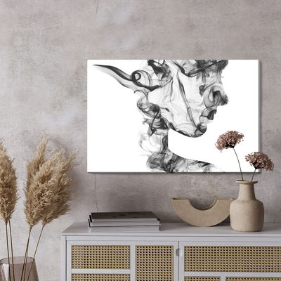 Ljuddämpande tavla - Abstract woman from smoke