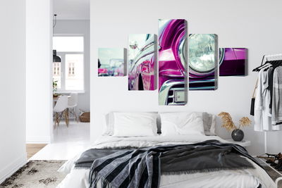 Ljuddämpande tavla - Retro style car headlight