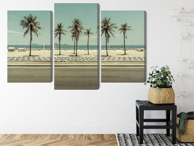 Ljuddämpande tavla - Palm trees on the ipanema