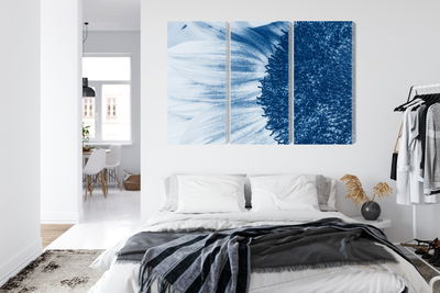 Ljuddämpande tavla - Blue sunflower on a macro