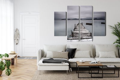 Ljuddämpande tavla - Misty lake