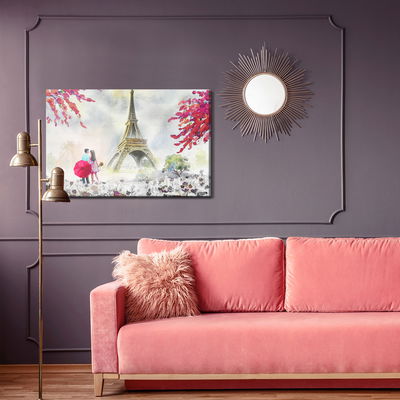 Ljuddämpande tavla - In love by the eiffel tower