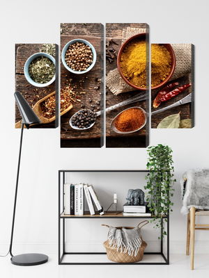 Ljuddämpande tavla - Board with various spices