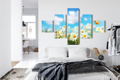 Ljuddämpande tavla - 3d daisy field