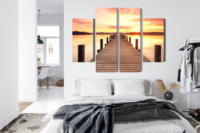 Ljuddämpande tavla - Sunset on the pier