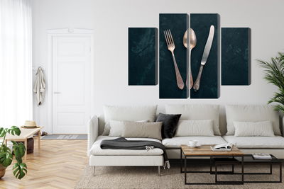 Ljuddämpande tavla - Old cutlery