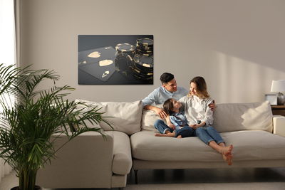 Ljuddämpande tavla - Black chips