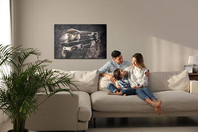 Ljuddämpande tavla - American vintage car