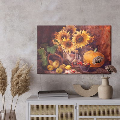 Ljuddämpande tavla - Still life with sunflowers