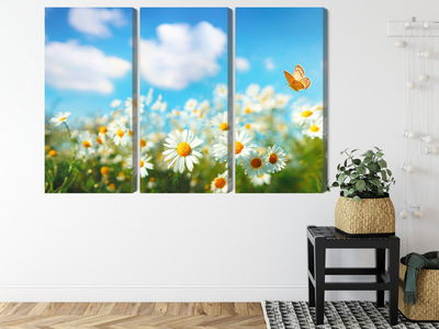 Ljuddämpande tavla - 3d daisy field