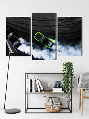 Ljuddämpande tavla - Drifting 3d cars