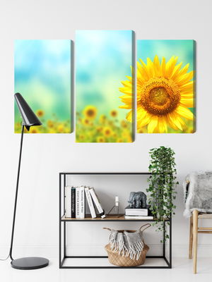 Ljuddämpande tavla - Decorative 3d sunflower