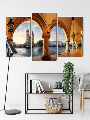 Ljuddämpande tavla - View of Kraków at sunset