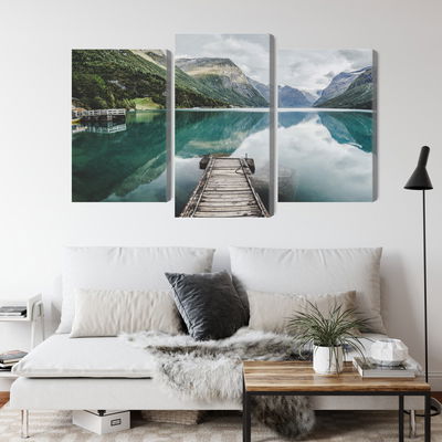 Ljuddämpande tavla - View of the lovatnet lake