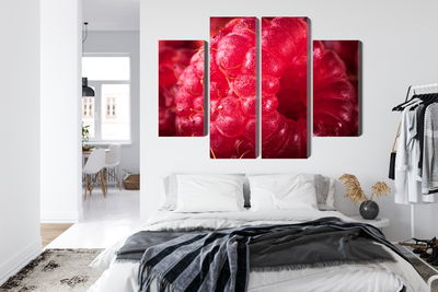 Ljuddämpande tavla - Raspberries on a macro scale