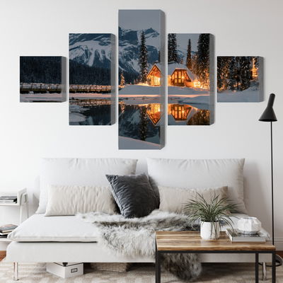 Ljuddämpande tavla - Emerald lake in Canada