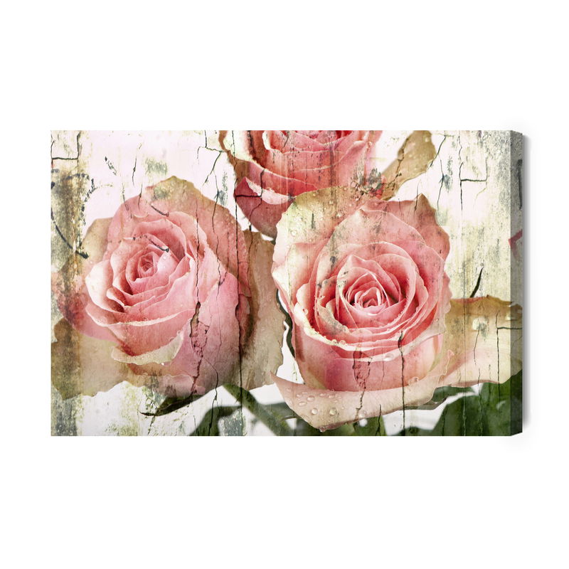 Ljuddämpande tavla - Vintage 3d roses