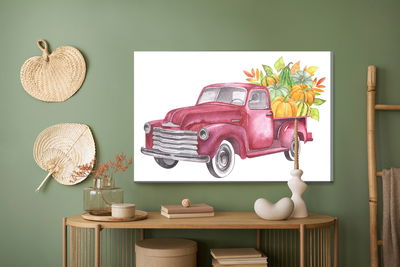 Ljuddämpande tavla - Retro vegetable truck