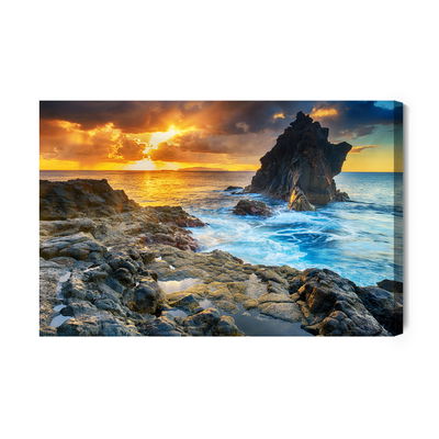 Ljuddämpande tavla - Sunset over the water