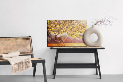 Ljuddämpande tavla - Nature with deer watercolor