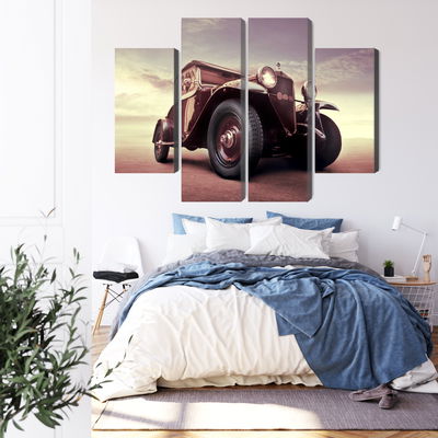 Ljuddämpande tavla - Vintage car with a 3d effect