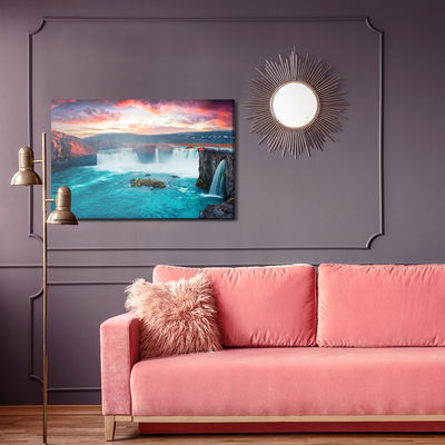 Ljuddämpande tavla - Icelandic waterfalls