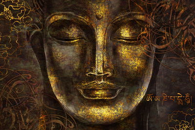 Ljuddämpande tavla - Buddha portrait