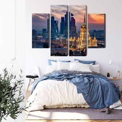 Ljuddämpande tavla - Aerial view of the moscow