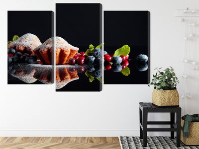 Ljuddämpande tavla - Muffins with fruits