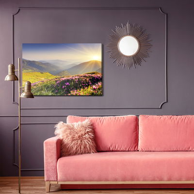 Ljuddämpande tavla - Sunset in the mountains