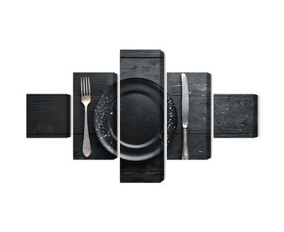 Ljuddämpande tavla - Vintage tableware