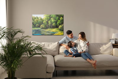 Ljuddämpande tavla - View of the lake