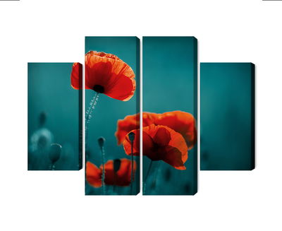 Ljuddämpande tavla - Macro poppies