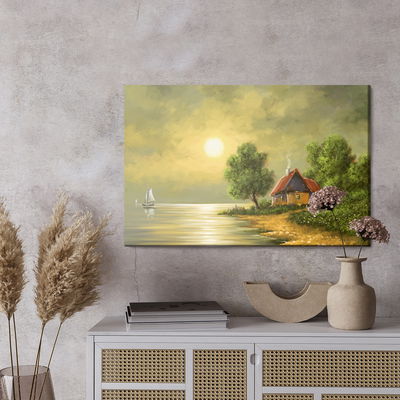 Ljuddämpande tavla - Old house by the water