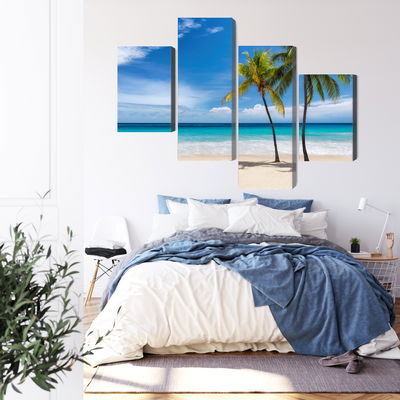 Ljuddämpande tavla - Caribbean beach 3d