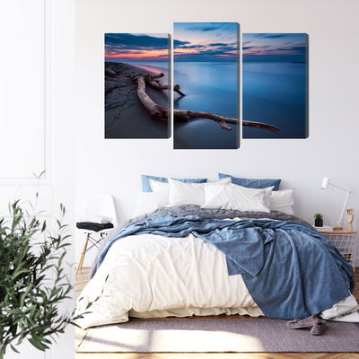 Ljuddämpande tavla - The sea landscape at evening